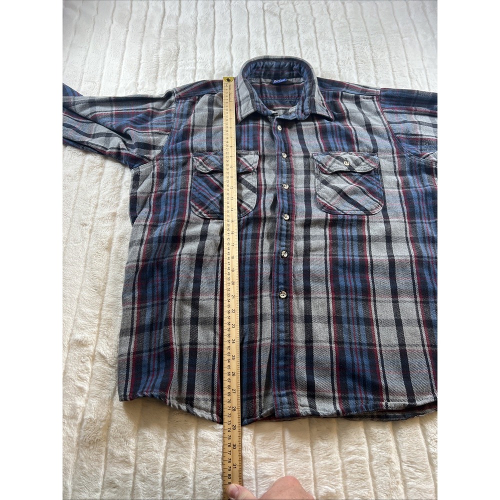 Vintage‎ Mighty Mac Board Shirt Mens XL Heavyweight Flannel Made in USA 80s - Picture 6 of 6